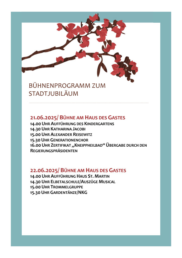 Bühnenprogramm Stadtjubiläum